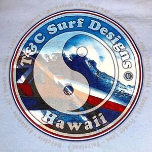 Vintage Rare T&C Surf Designs XL T-shirt Town & Country Rare